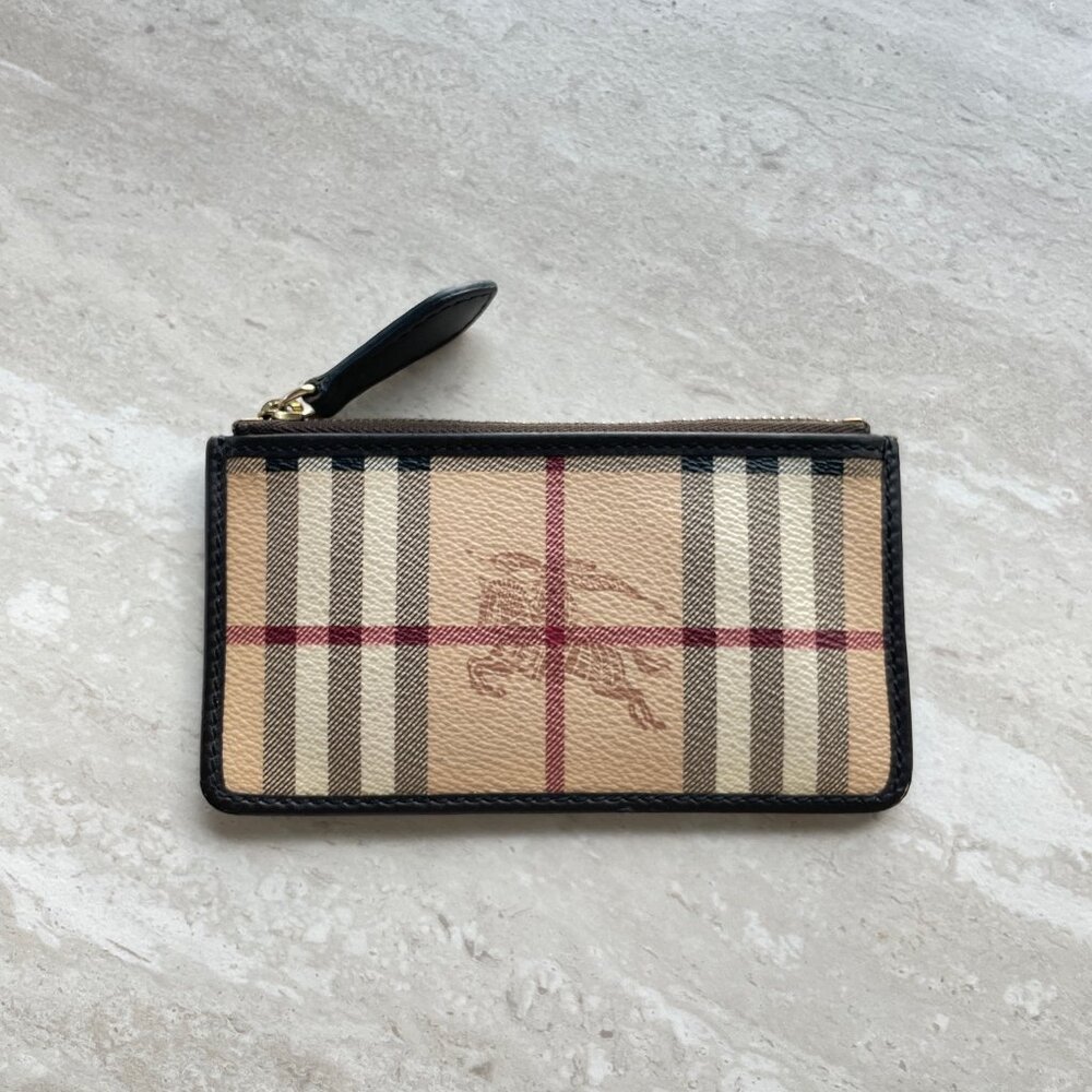 Burberry Haymarket Check Lindal Coin Purse - Made in Italy